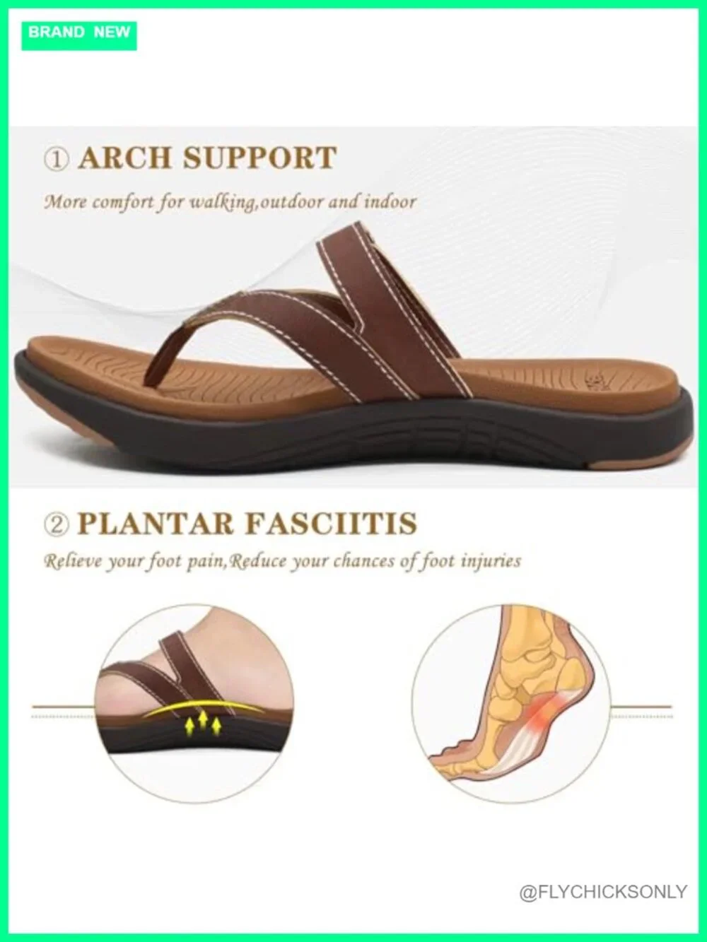 Womens Orthopedic Flip Flops Arch Support Yoga Walking Thong Sandals Athletic